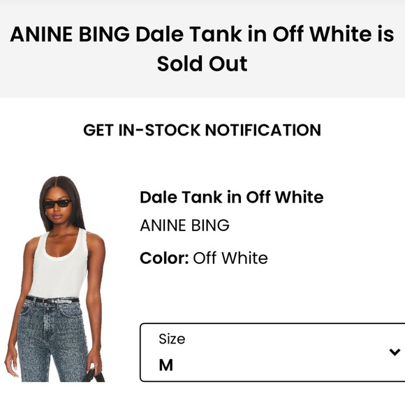Anine Bing Ivory Dale Tank Top - Picture 1 of 4